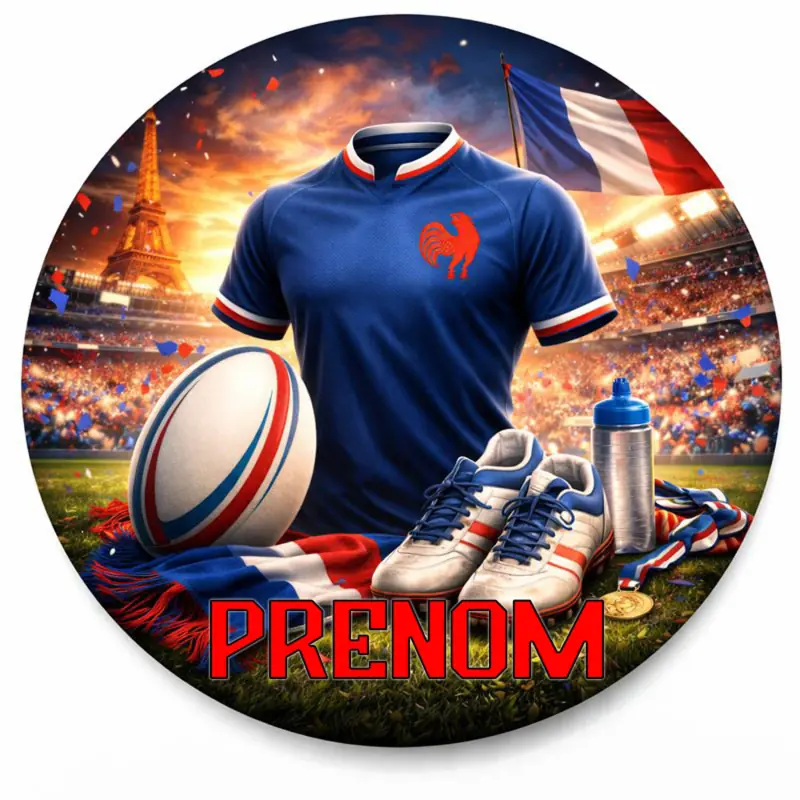 Impression alimentaire équipe Rugby de France Feuille de sucre A4