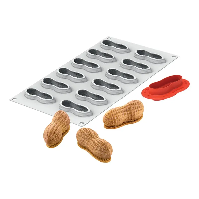 Moule en silicone mini cacahuètes x12 Silikomart