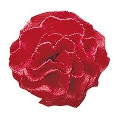 Flower sugar Carnation red - 3.5 cm